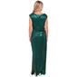 Petites Connected Apparel Sleeveless Metallic Draped Evening Gown - image 2
