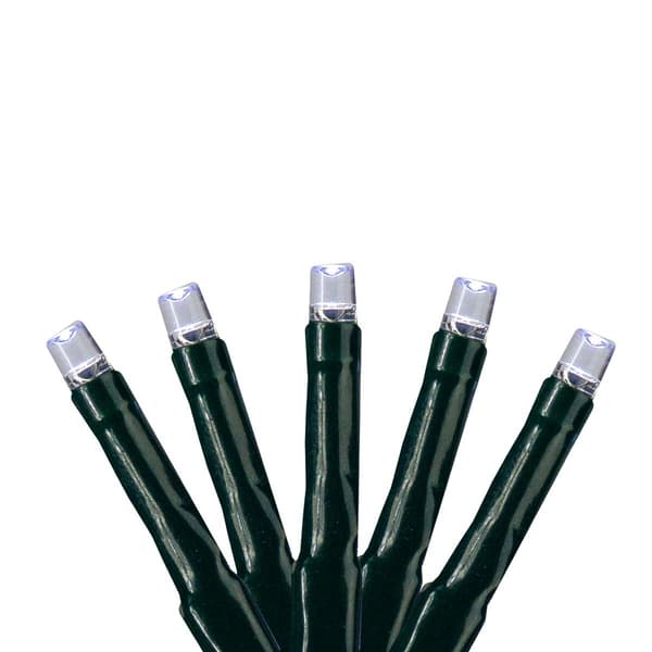 200 Pure White Multi-Function LED M5 Mini Christmas Lights - 20.5