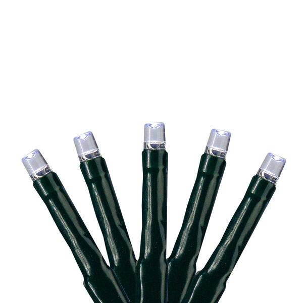 200 Pure White Multi-Function LED M5 Mini Christmas Lights - 20.5 - image 