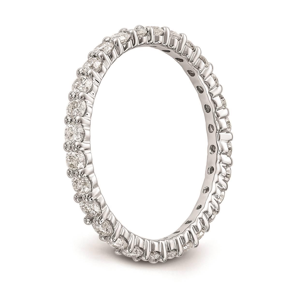 Pure Fire 14kt. White Gold Lab Grown Diamond Shared Prong Band