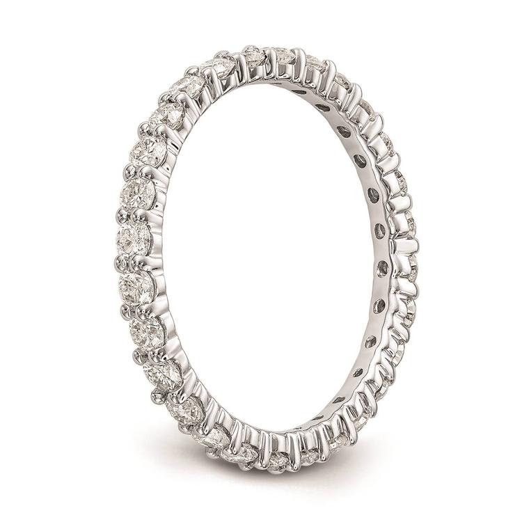 Pure Fire 14kt. White Gold Lab Grown Diamond Shared Prong Band