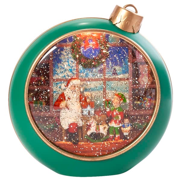 Santa's Workshop Theme Glitter Tabletop Ornament - image 