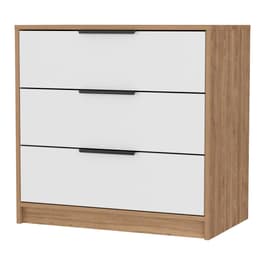 FM FURNITURE Washington White 3 Drawer Dresser