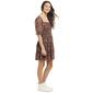 Juniors Trixxi Floral Chiffon Elbow Sleeve Emma Shift Dress - image 4