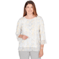 Womens Alfred Dunner Al Fresco Python Printed Knit Flutter Sleev - image 1