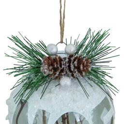 Northlight 5in. White Frosted NOEL Christmas Ornament