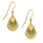 Silver Forest Gold-Tone 4 Layer Teardrop Earrings - image 1