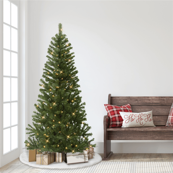Puleo International 6ft. Pre-Lit Canadian Spruce Christmas Tree