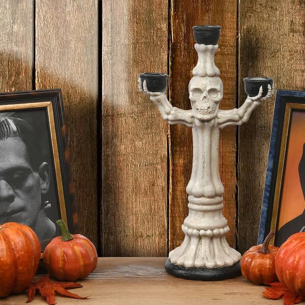 National Tree 12in. Skeleton Candelabra Candleholder