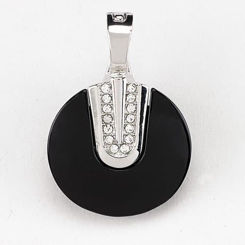 Wearable Art Silver Jet Charm Slider Enhancer - image 