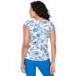 Petite Emaline Key Items Cap Sleeve Tropical Postcard Tee - image 2