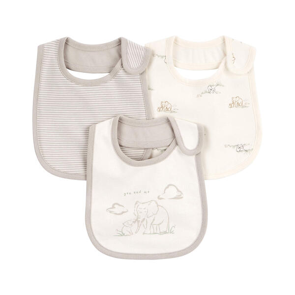 Baby Unisex Carters&#40;R&#41; 3pk. Water Resistant Elephant Bibs - image 