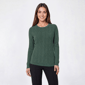Petite Napa Valley Long Sleeve Cable Knit Front Sweater - image 10
