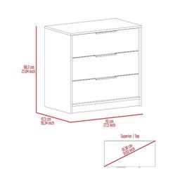 FM FURNITURE Washington 3 Drawer Dresser