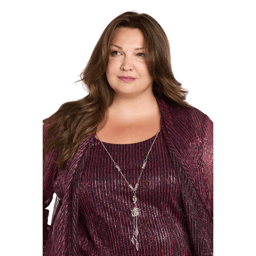 Plus Size R&M Richards Sequined Duster Pant Set