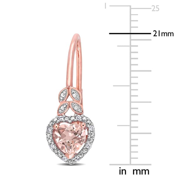 Gemstone Classics&#8482; Rose Gold Heart-Cut Diamond Earrings