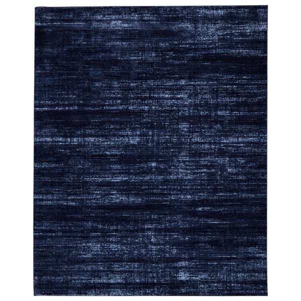 HomeRoots Black & Blue Power Loom Area Rug