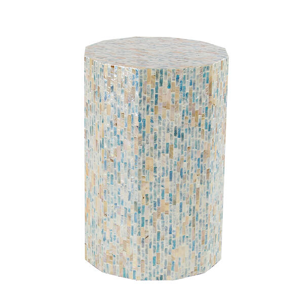 9th & Pike&#40;R&#41; Small Multi Mussel Shells And Wood Accent Table - image 