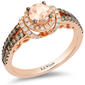 Le Vian(R) Rose Gold Morganite & Diamond Halo Ring - image 1