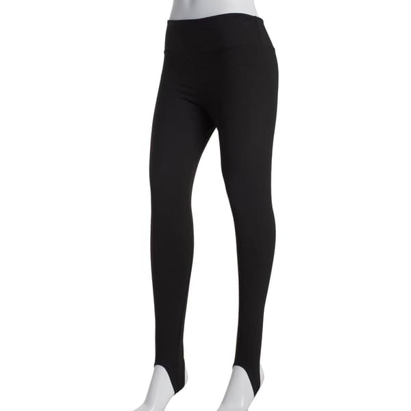 Juniors No Comment Yum Wide Waistband Stirrup Leggings - image 