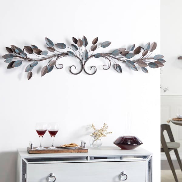 9th & Pike&#174; Distressed Leaves Wall Art