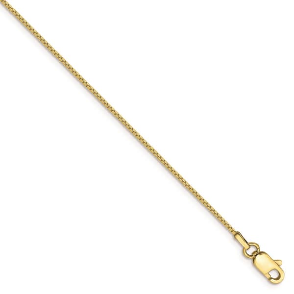 Gold Classics(tm) 10kt. Gold 0.90mm 7in. Box Chain Bracelet - image 