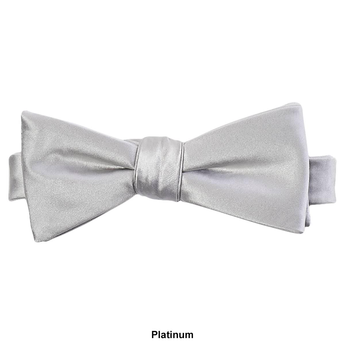 Mens John Henry Satin Solid Bow Tie in Box