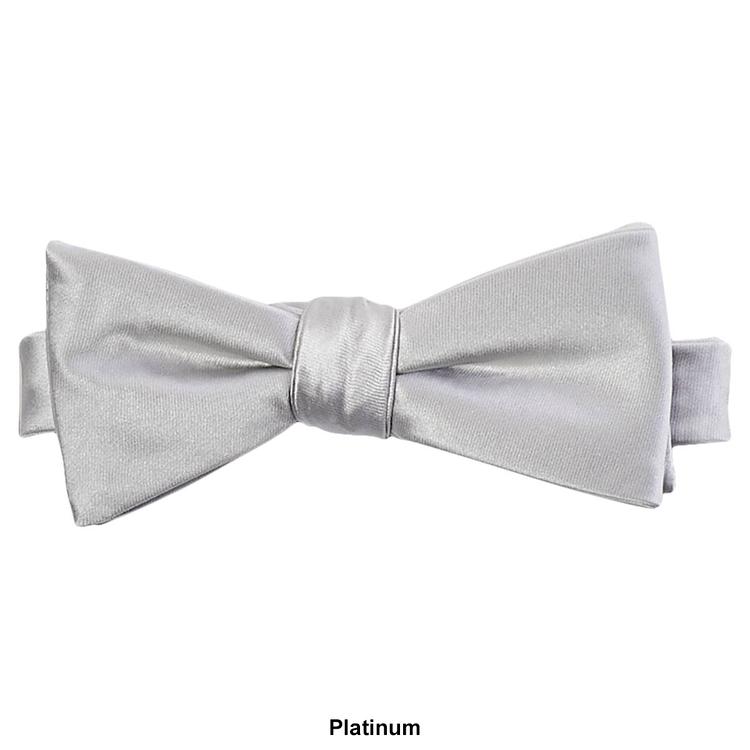 Mens John Henry Satin Solid Bow Tie in Box