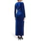 Womens Calvin Klein Long Sleeve Ruched Side Velvet Gown - image 3