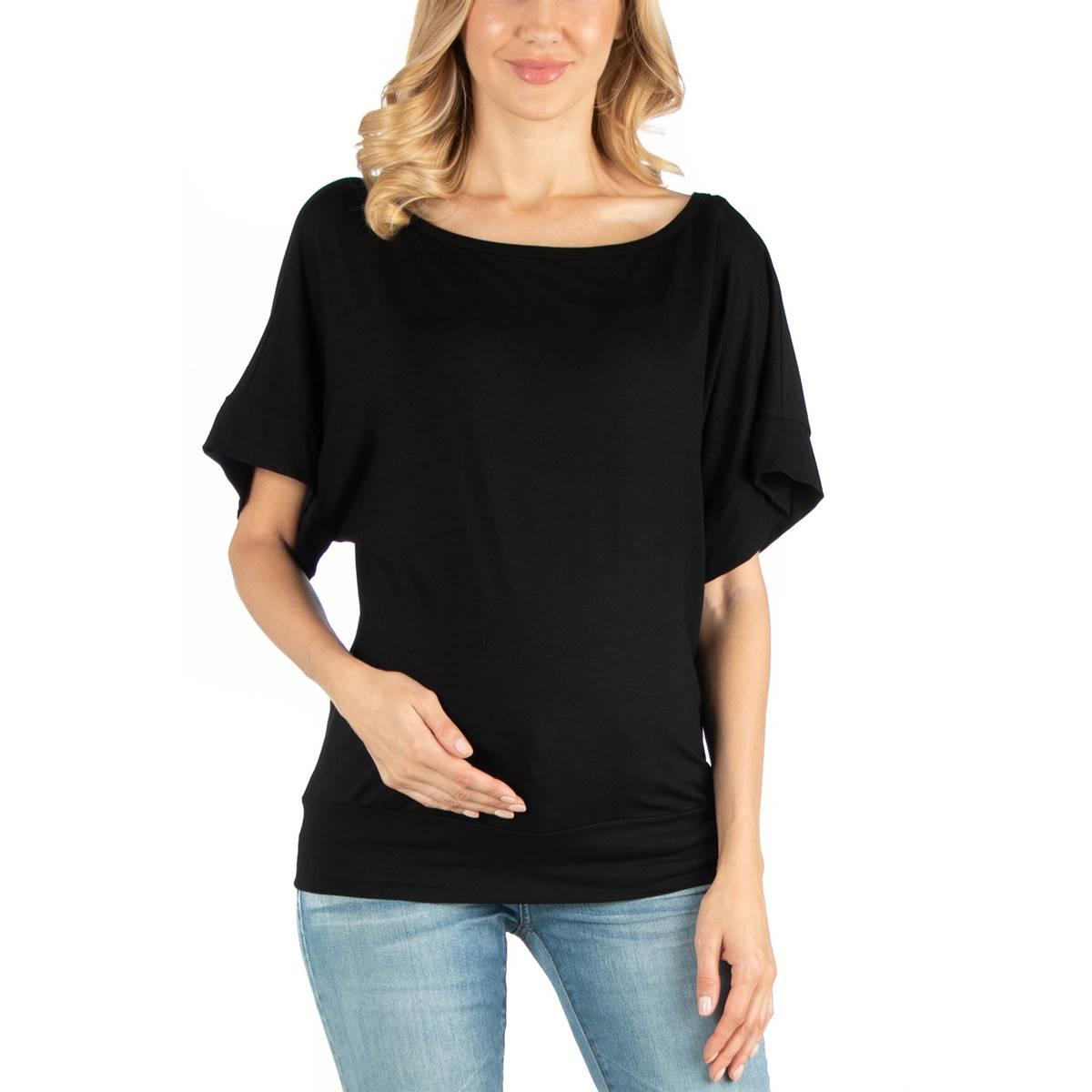 Womens 24/7 Comfort Apparel Dolman Maternity Top