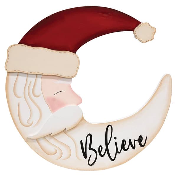 The Heartshside Collection Believe Santa Moon Wall Hanger