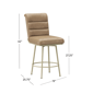 HH2 Home Stause Channel-Tufted Counter Height Swivel Stool - image 6