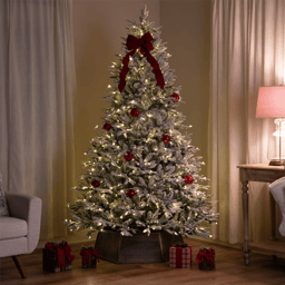 Northlight Real Touch™ 6ft. Pre-Lit Flocked Pine Christmas Tree