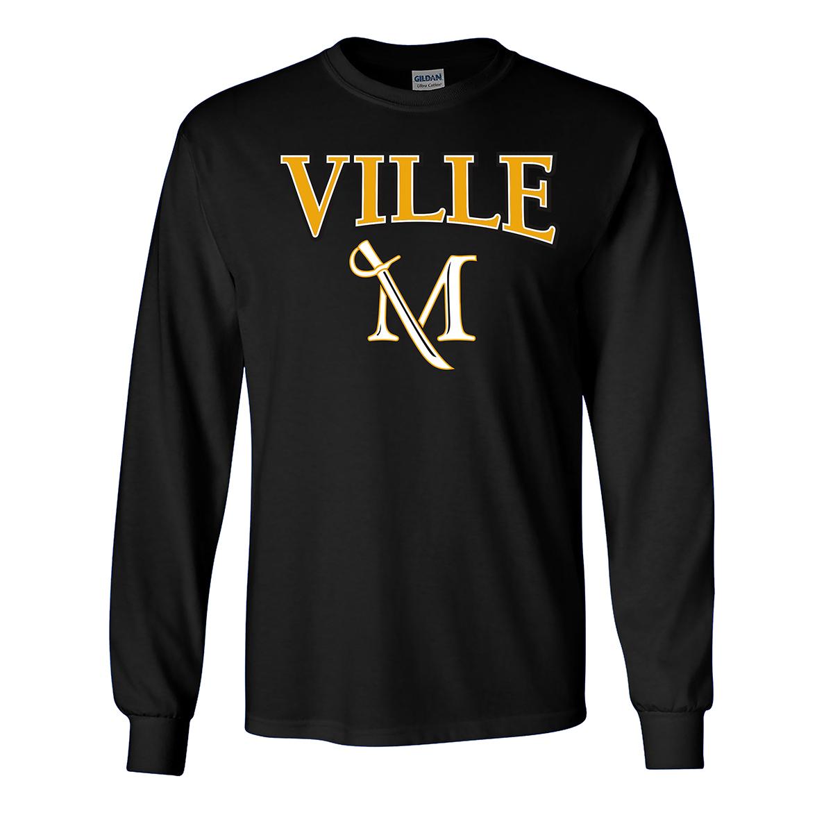 Mens Millersville University Pride Mascot Long Sleeve Tee