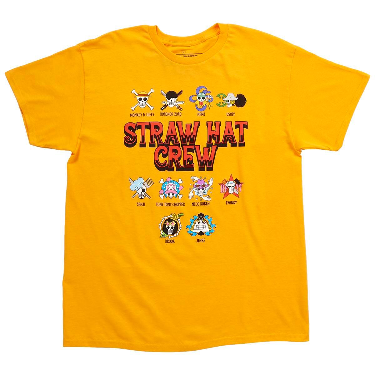 Young Mens Short Sleeve One Piece Straw Hat Crew Graphic Tee