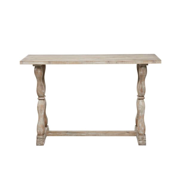 9th & Pike(R) Brown Wood Farmhouse Console Table - image 