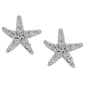 Gianni Argento Starfish Lab Grown White Sapphire Stud Earrings - image 1