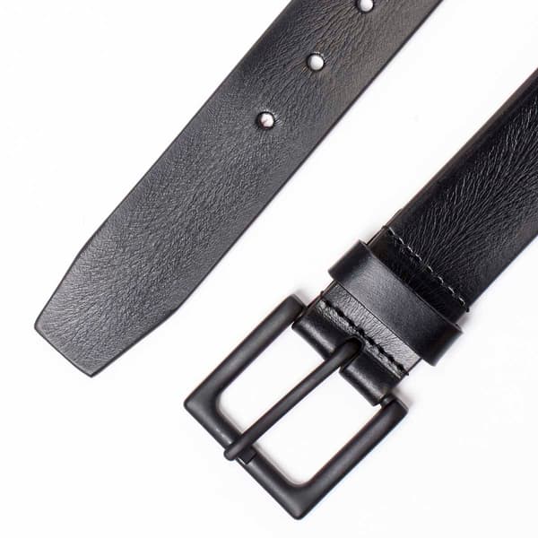 Mens Chaps Burnished Edge Belt w/ Black Buckle - image 