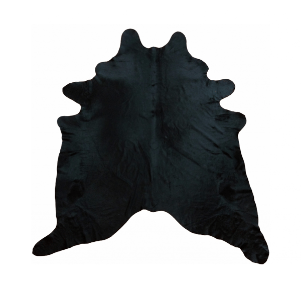 HomeRoots Black Cowhide Handmade Area Rug