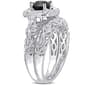 Radiant Rainbow™ Sterling Silver Diamond Bridal Ring Set - image 2