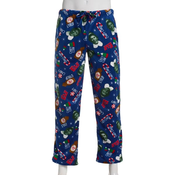 Mens Elf Jumble Silky Lounge Pajama Pants - image 