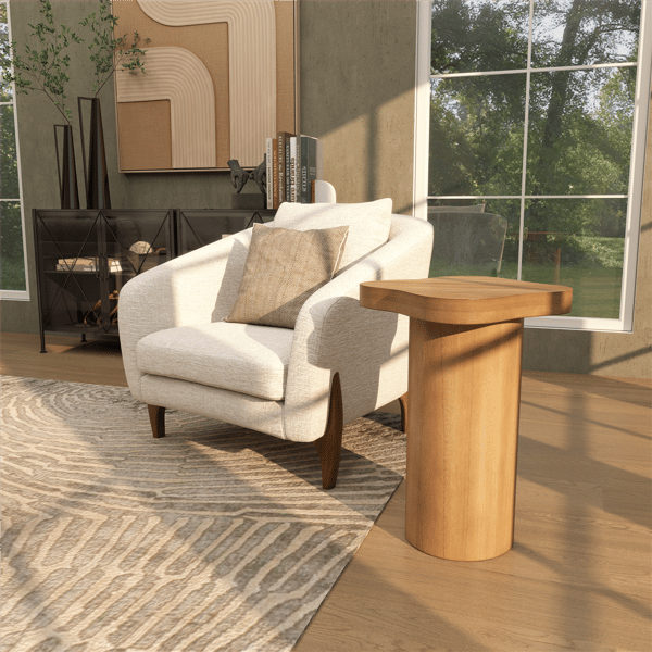 9th & Pike® Modern Brown Wood Accent Table