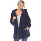 Womens White Mark Plush Hooded Cardigan With Pockets - image 6