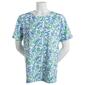 Womens Hasting & Smith Short Sleeve Tropical Crew Neck Top - image 1