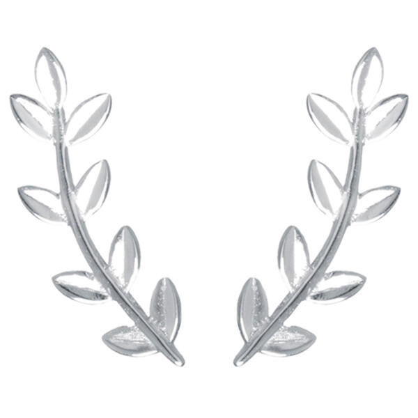 Sterling Silver Leaf Ear Fan - image 