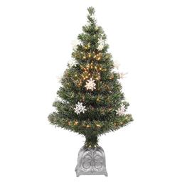 Puleo International 36in. Fiber Optic Snowflake Christmas Tree
