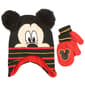 Toddler Boy Mickey Face Pom Pom Hat with Mittens - image 1