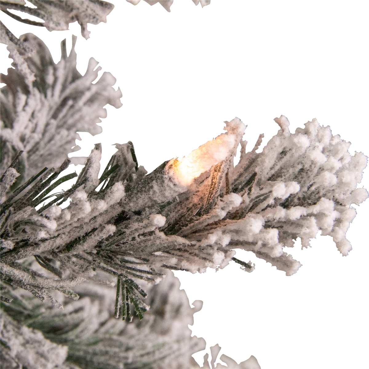 Northlight 6.5ft. Pre-Lit Flocked Madison Pine Christmas Tree