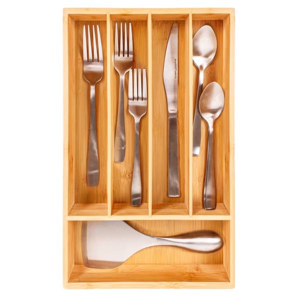 BergHOFF Bamboo 5-Slot Flatware Organizer