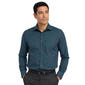 Mens Christian Aujard Slim Fit Dress  Shirt - Green Geometric - image 1